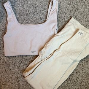 SET Active Cream Leggings